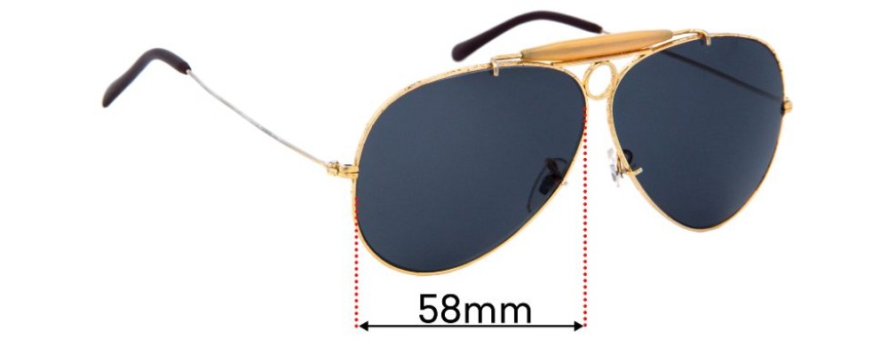 Ray Ban RB3138 Shooter 58mm Replacement Lenses